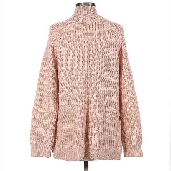 Calvin Klein | Dusty Rose Light Pink Chunky Heavyweight Knit Sweater Size Medium - Picture 2 of 2